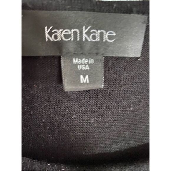 Karen Kane women’s black knit, asymmetrical, long sleeve sweater, size medium ￼ - Picture 3 of 3